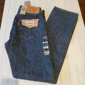 Men's Levi's 501 Original Button Fly Straight Leg Jeans, 30x32 NEW, NWT